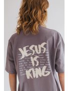 JESUS IS KING OVERSIZE dusty purple T-shirt