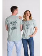JESUS IS KING dustygreen unisex T-shirt