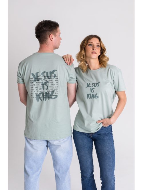 JESUS IS KING dustygreen unisex T-shirt