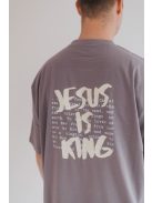 JESUS IS KING OVERSIZE dusty purple T-shirt