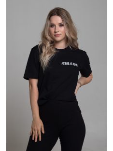 JESUS IS KING zwart unisex T-shirt