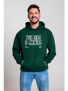 THE KING IS COMING glas groen unisex trui