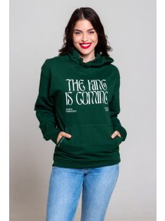 THE KING IS COMING glas groen unisex trui