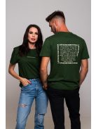 LOVE NEVER FAILS - 1CORINTHIANS 13 dark green unisex T-shirt