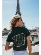 LOVE NEVER FAILS - 1CORINTHIANS 13 dark green unisex T-shirt