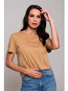 LOVE NEVER FAILS - 1CORINTHIANS 13 homokszínű unisex póló