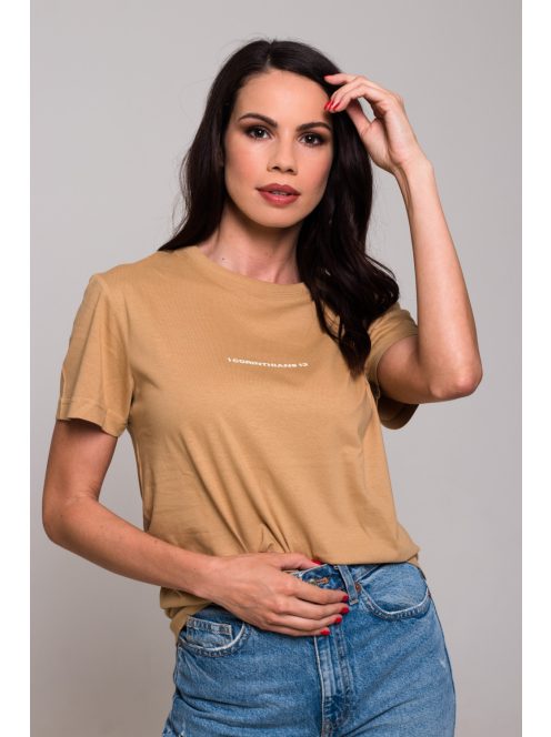 LOVE NEVER FAILS - 1CORINTHIANS 13 sand unisex T-shirt