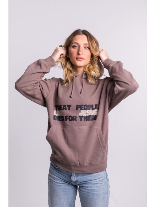 TREAT PEOPLE LIKE JESUS DIED FOR THEM unisex trui